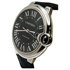 Retro Cartier 3765 Ballon Bleu 42mm Stainless Steel Leather Band Box Booklet