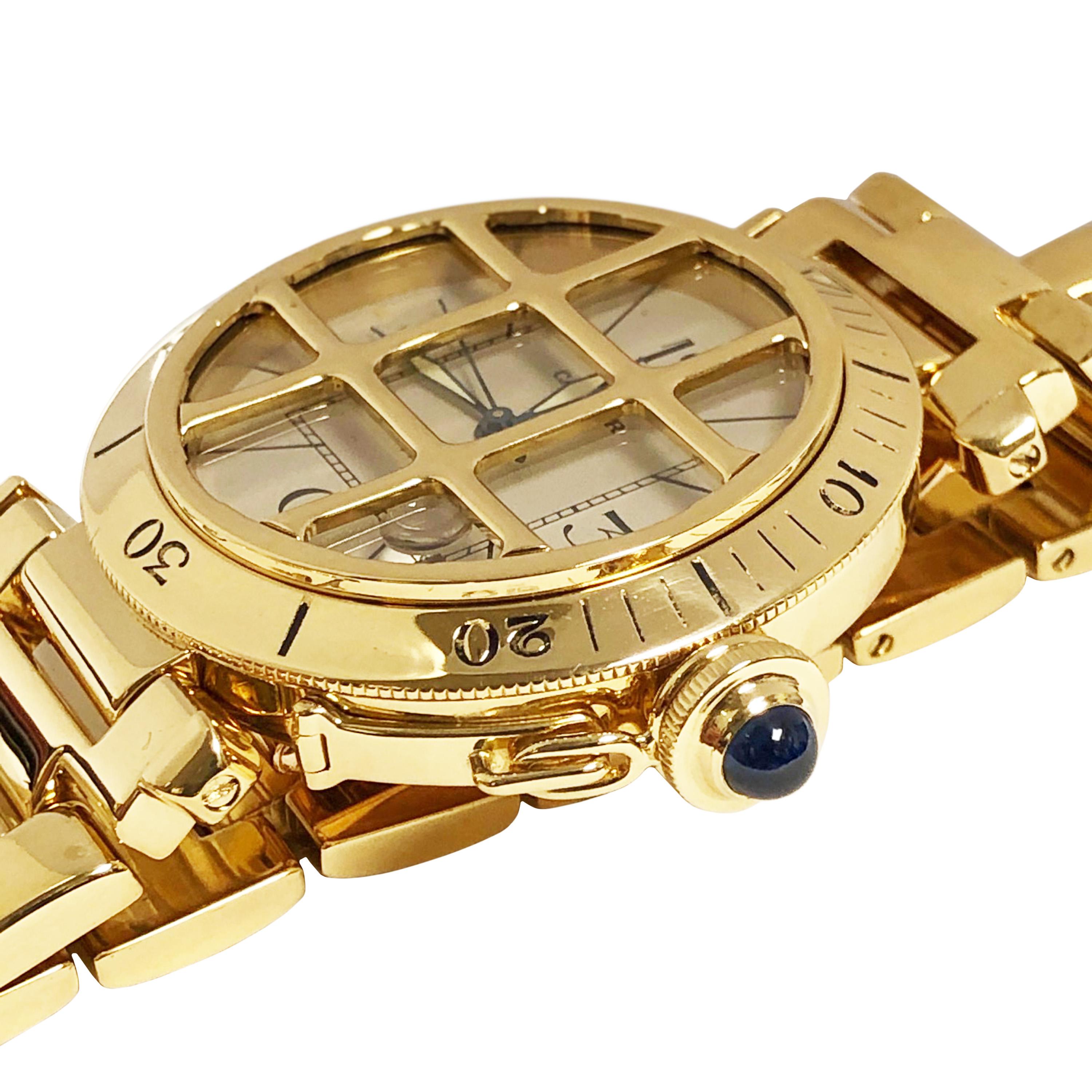 Cartier Gold Pasha Automatic Wristwatch 