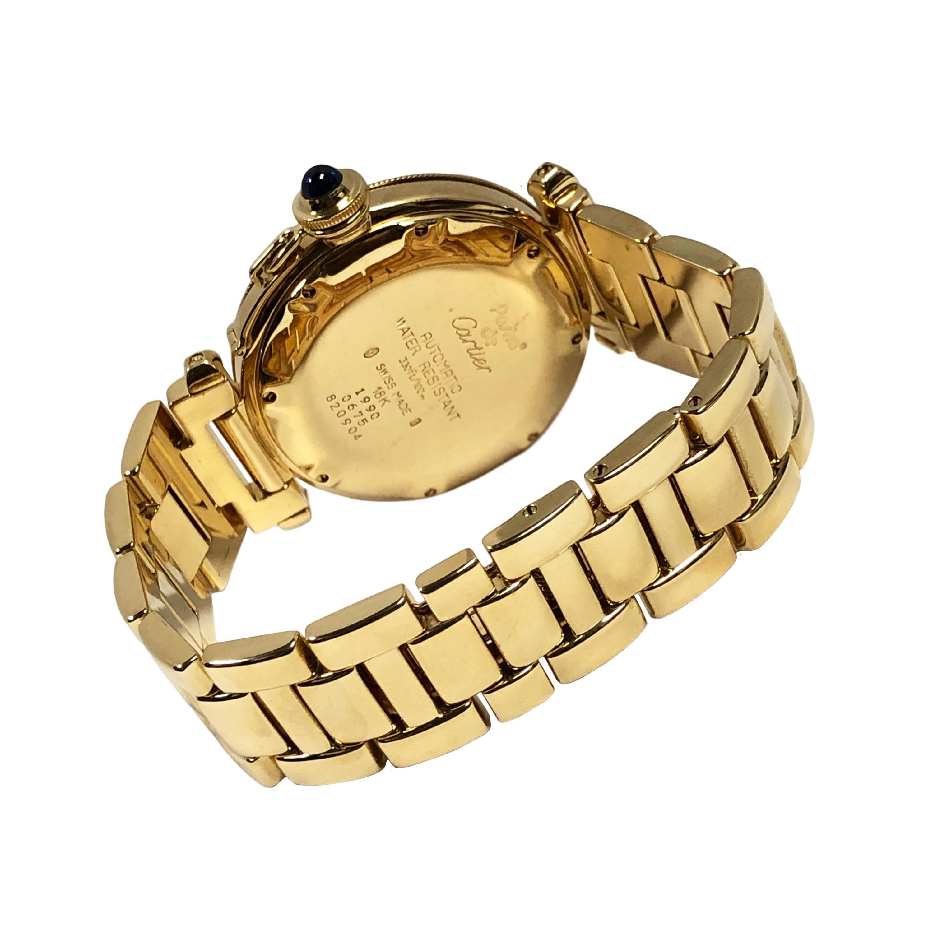 cartier pasha watch gold