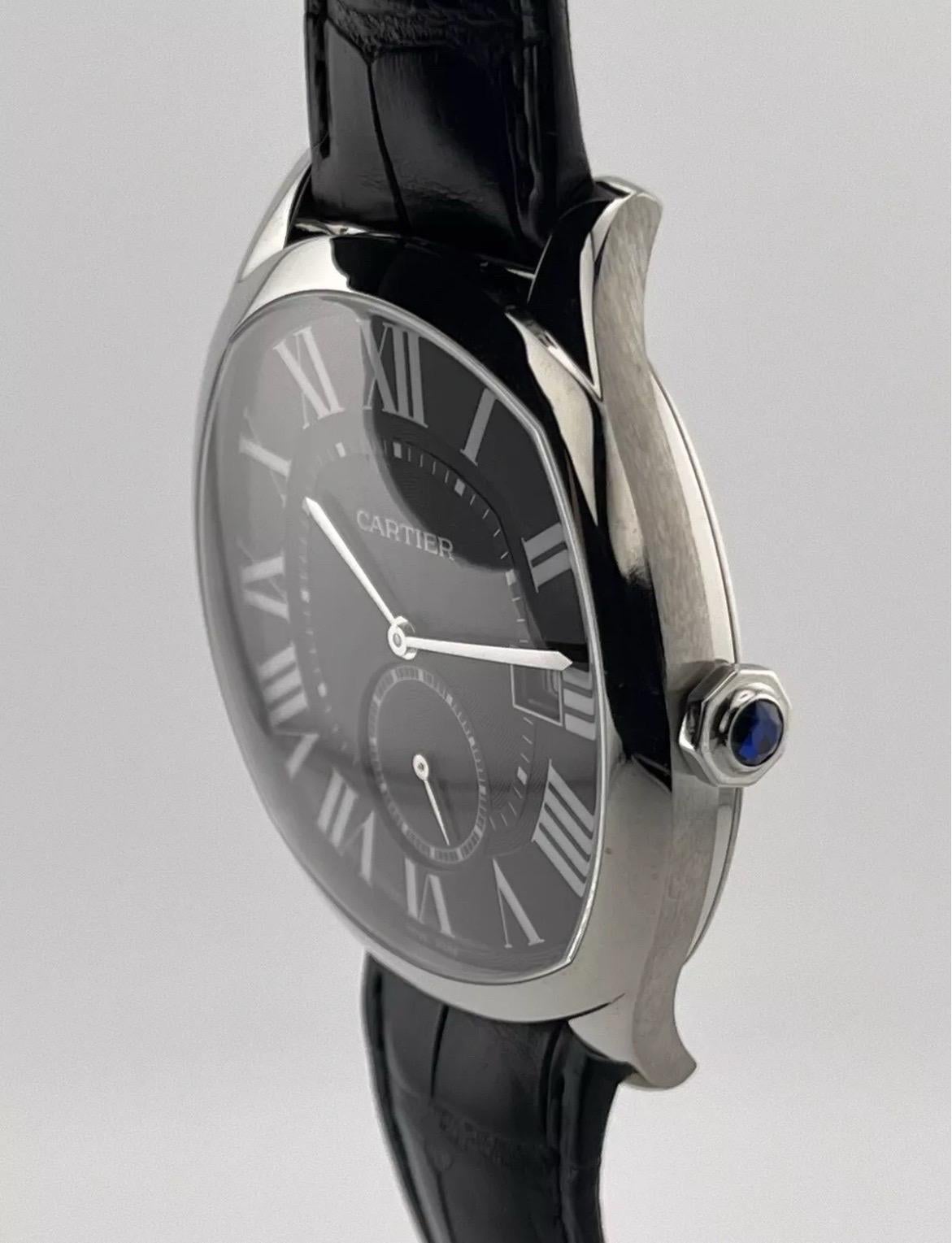 Cartier 3930 Drive De Cartier 2012 Stainless Steel 41mm Leather Men Watch MINT For Sale 1