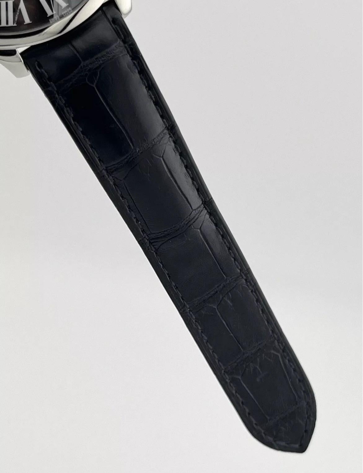 Cartier 3930 Drive De Cartier 2012 Stainless Steel 41mm Leather Men Watch MINT For Sale 5