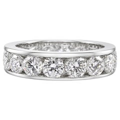 Cartier 4 Carat Diamond Platinum Eternity Band Ring