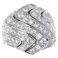 Cartier 4 carats Bague de cocktail à diamant rond, or 18K