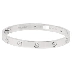 Cartier 4 Diamond 18ct White Gold Love Bangle Cartier 4 Diamond 18ct White Gold Love Bangle