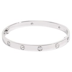 Cartier 4 Diamanten 18ct Weißgold Love Armreif