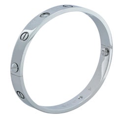 Cartier 4 Diamond LOVE White Gold Bracelet