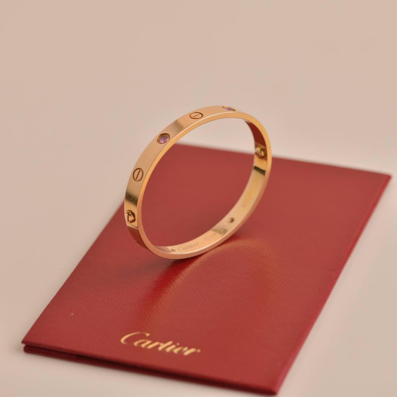 cartier pink sapphire bracelet