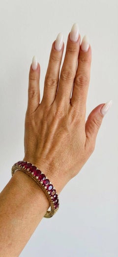 Bracelet Cartier 40 carats rubis et diamants sans chaleur