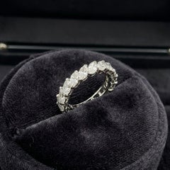 Cartier 4.40 Carat Marquise Diamond 18K White Gold Eternity Wedding Band Ring