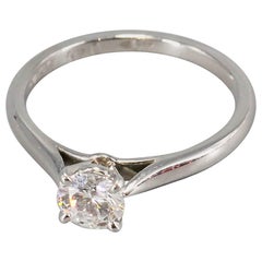 Cartier .45 Carat Diamond and Platinum Engagement Ring