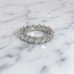 Cartier 4.50 ct E VS1 Marquise Diamond Eternity Wedding Band in 18K White Gold