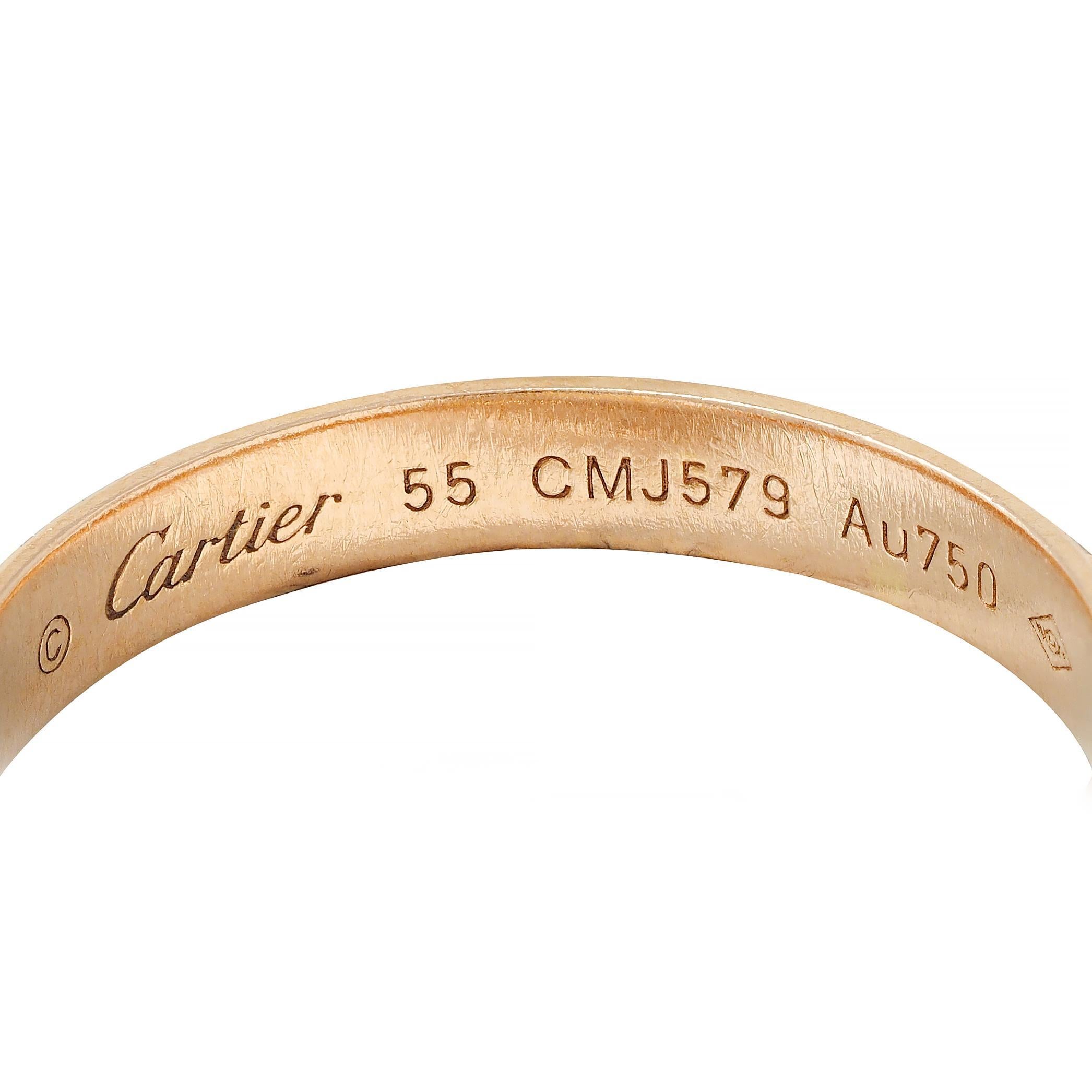 Cartier 4.50 CTW Diamond 18 Karat Tri-Colored Gold Rolling Trinity Band Ring In Excellent Condition For Sale In Philadelphia, PA