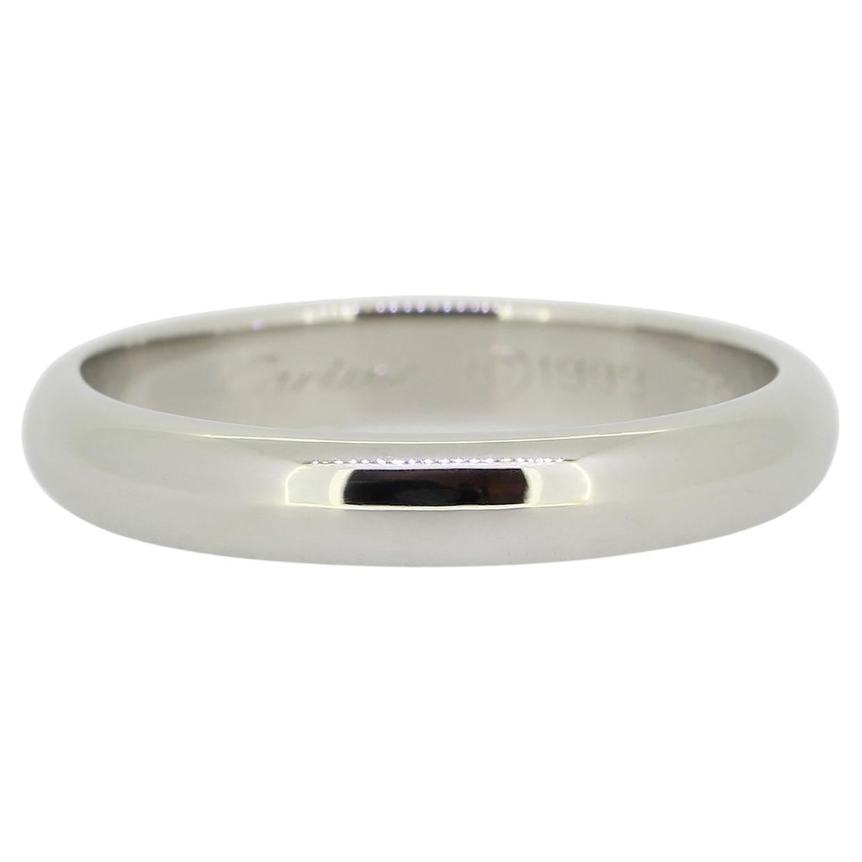 Cartier 4mm Wedding Band Ring For Sale