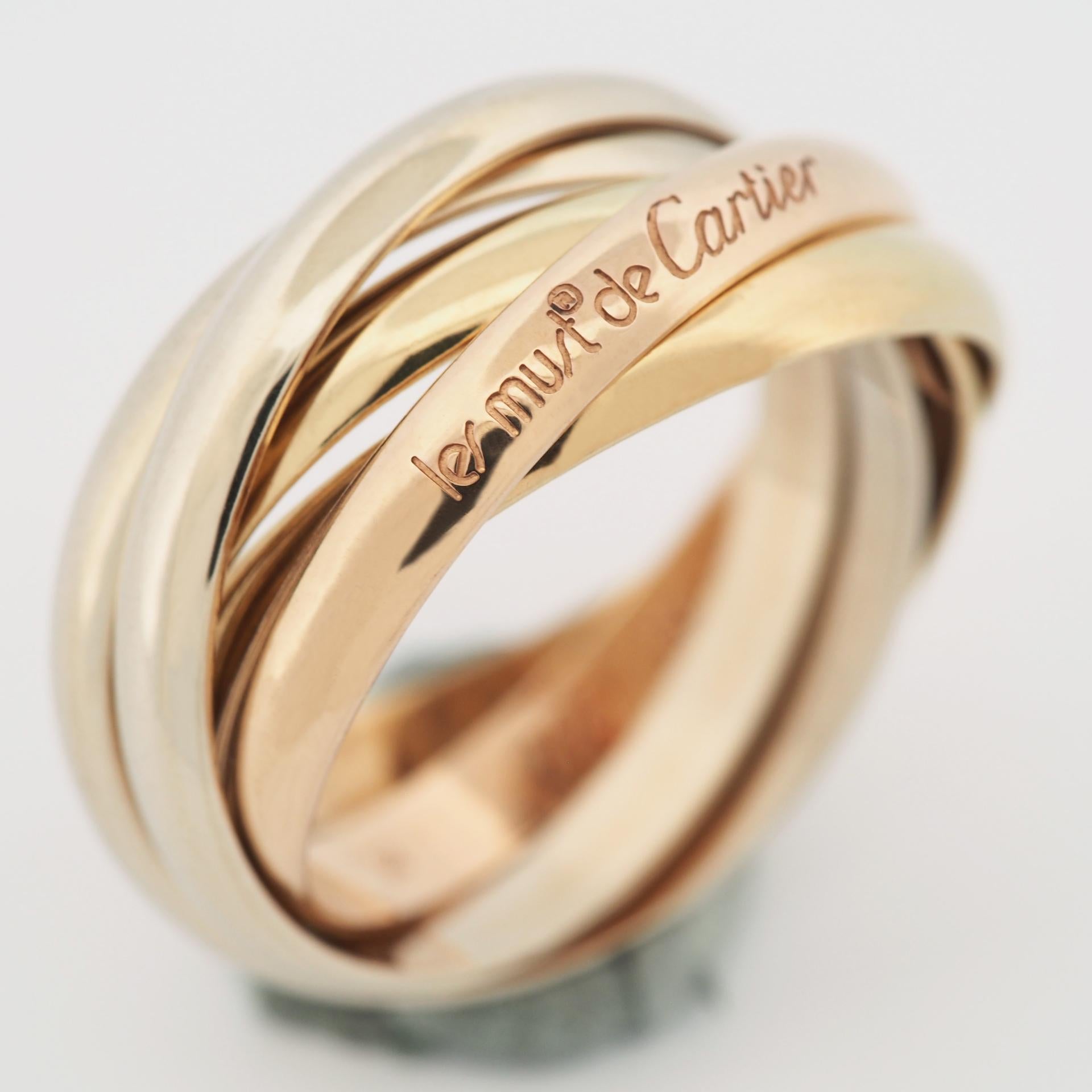 Cartier 5 Pulseras Anillo Trinidad Oro Tricolor 54 US 6.75 en Bueno Estado en Kobe, Hyogo