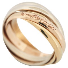 Cartier 5 Bands Trinity Ring Tri Color Gold 54 US 6.75