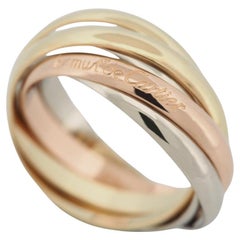 Cartier Bague Trinity à 5 anneaux en or tricolore 54 US 6,75