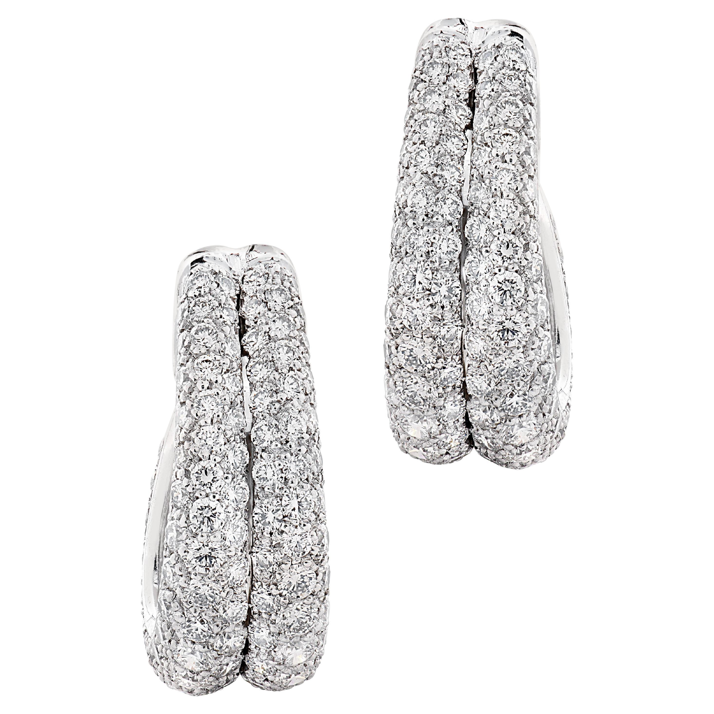 Cartier 5 Carat Diamond Hoops