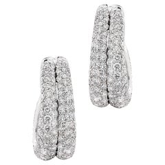Cartier 5 Carat Diamond Hoops