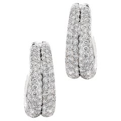 Cartier 5 Carat Diamond Hoops