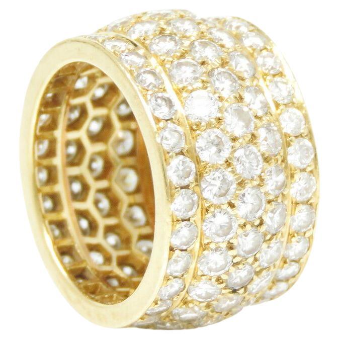 Round Cut CARTIER 5 Carats Diamond Nigeria Ring For Sale