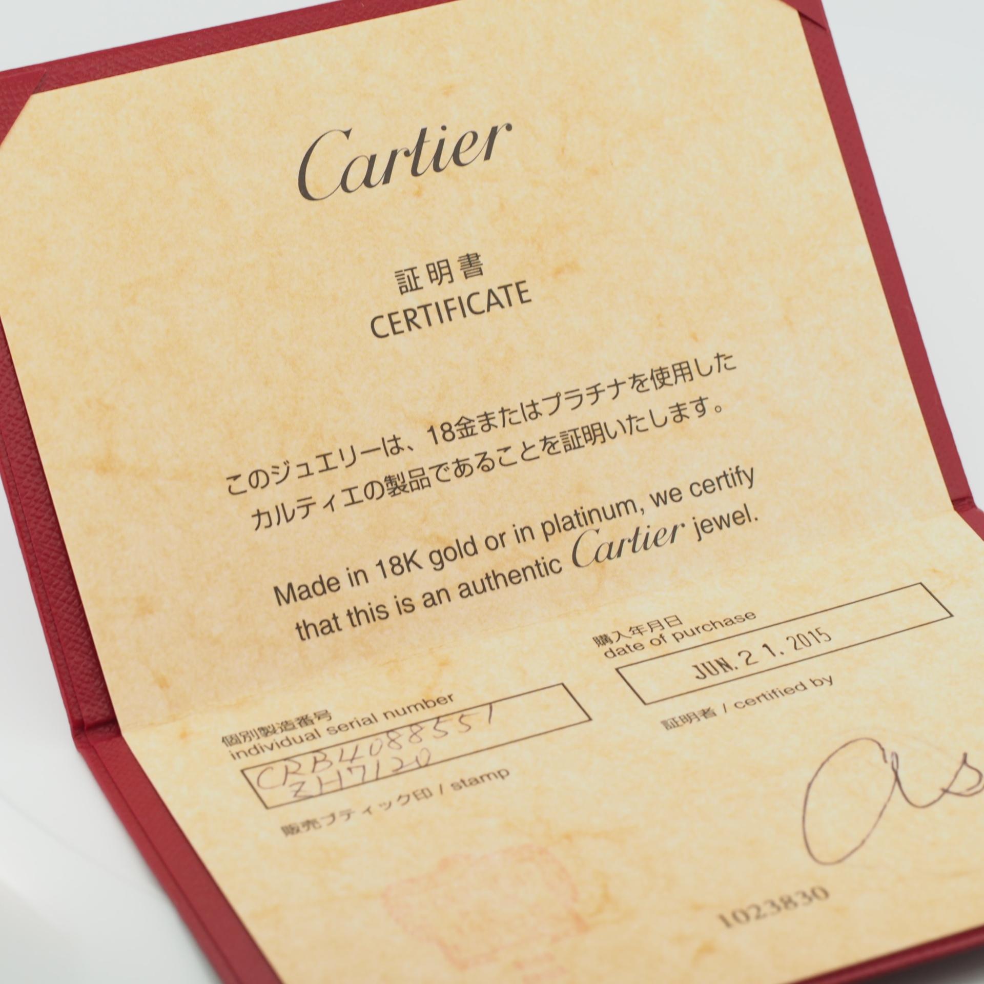 Cartier 5 Diamonds Trinity Ring Tri Color Gold 51 In Good Condition In Kobe, Hyogo