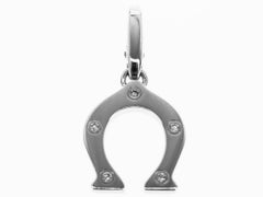 Cartier 5-Piece Diamonds 18 Karat White Gold Horseshoe Charm