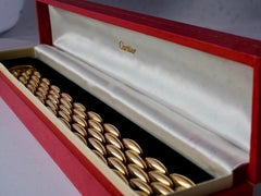 Cartier 5-Row 18 Karat Yellow Gold Link Bracelet Gentiane 'rice' Collection