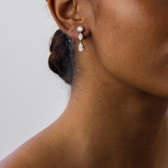 Cartier 5.00 carat diamond 18k yellow gold drop earrings