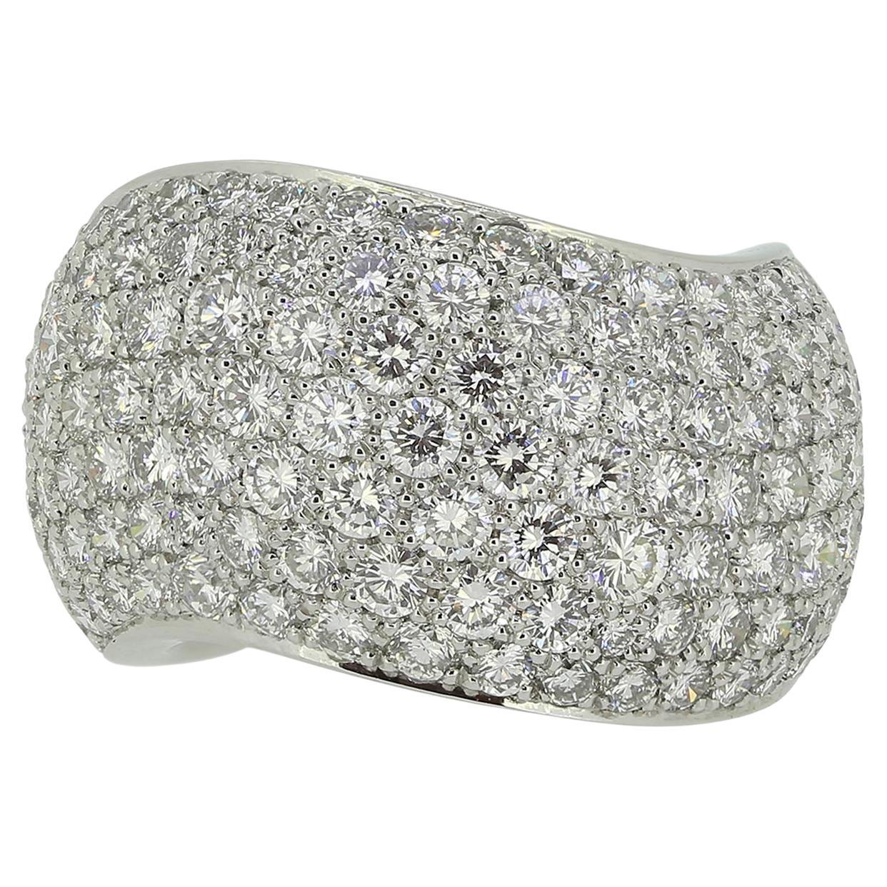 Cartier 5.00 Carat Diamond Wave Ring