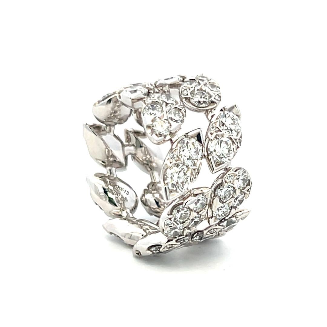 Cartier 5.20 Carat G VS1 Diamond 18 Karat White Gold Eternity Band Ring 5