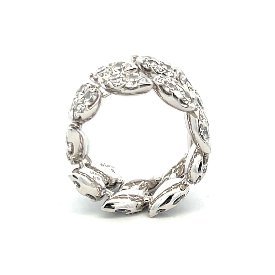 Cartier 5.20 Carat G VS1 Diamond 18 Karat White Gold Eternity Band Ring 6
