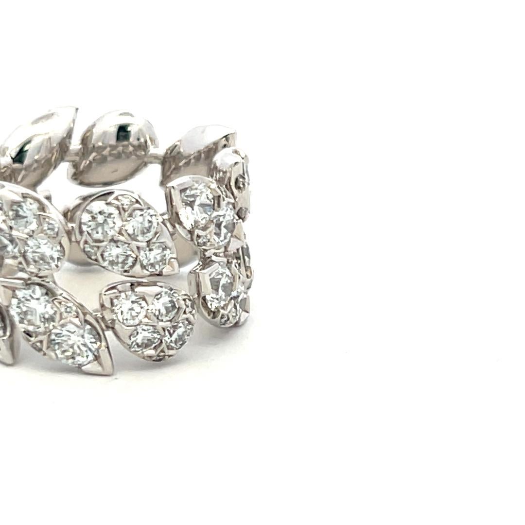 Cartier 5.20 Carat G VS1 Diamond 18 Karat White Gold Eternity Band Ring 1