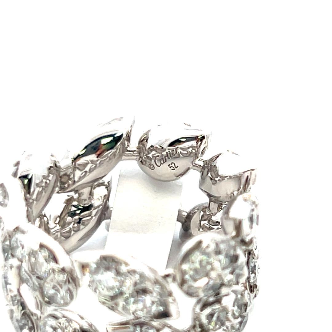 Cartier 5.20 Carat G VS1 Diamond 18 Karat White Gold Eternity Band Ring 3