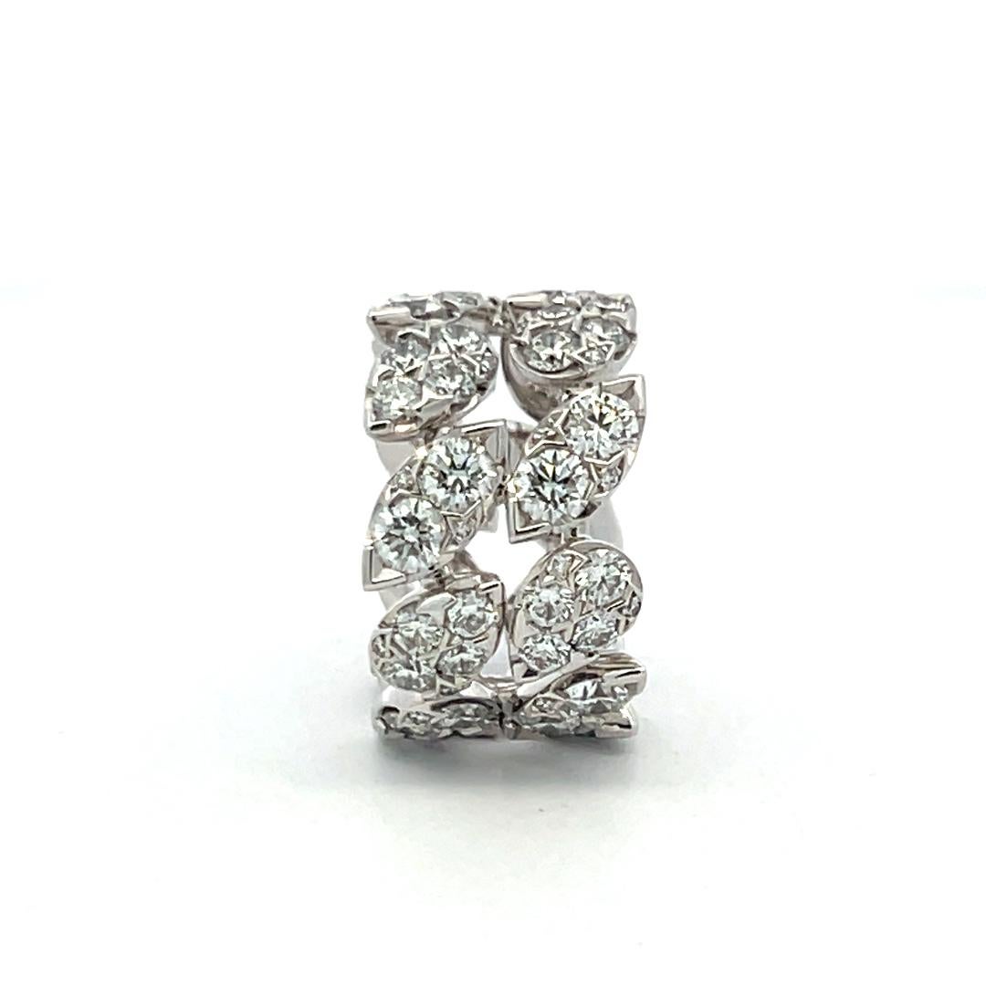 Cartier 5.20 Carat G VS1 Diamond 18 Karat White Gold Eternity Band Ring 4