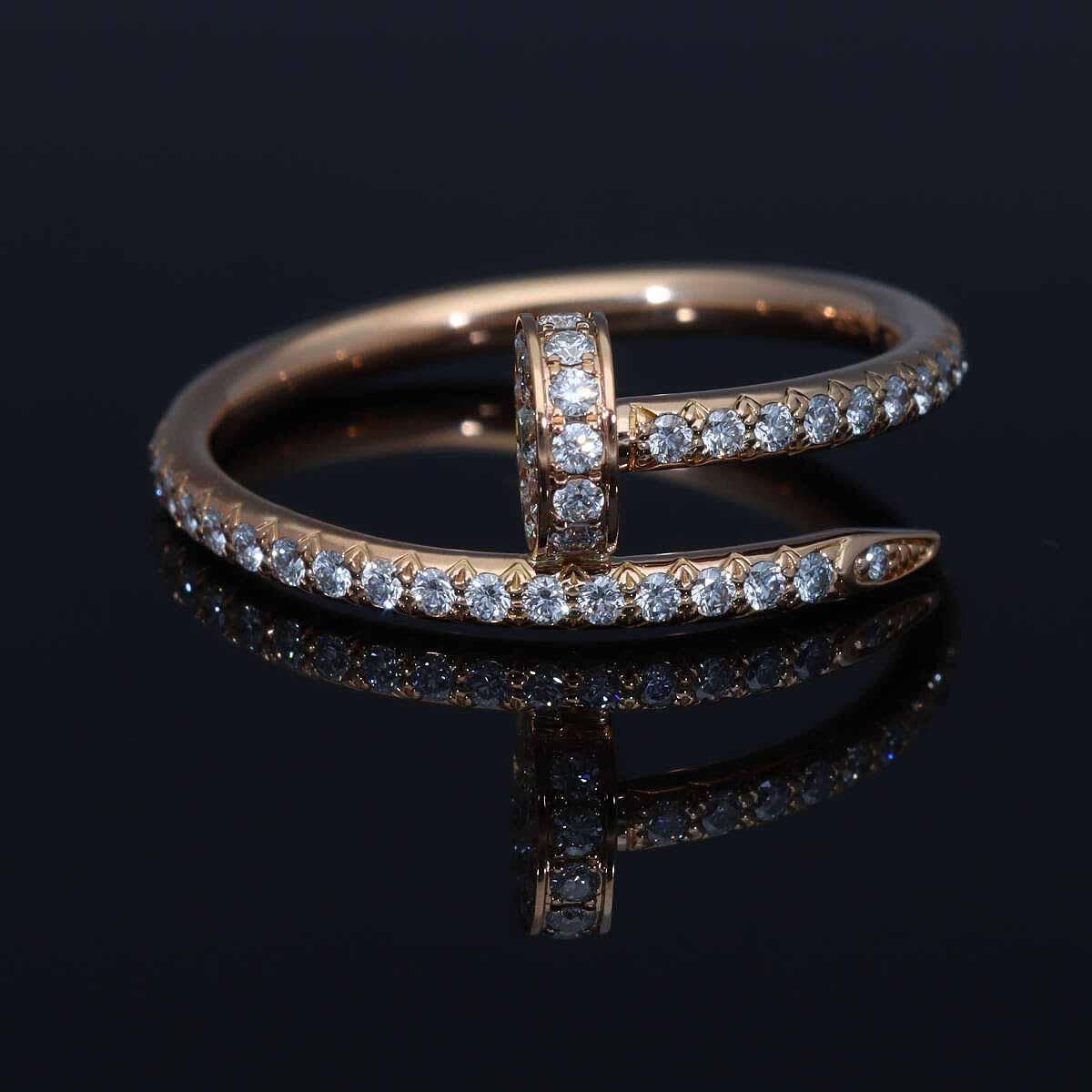 Cartier 53P Diamanti 0,40 Carati K18 Oro Rosa Juste un Clou Anello SM US 6 1/2 in vendita 6