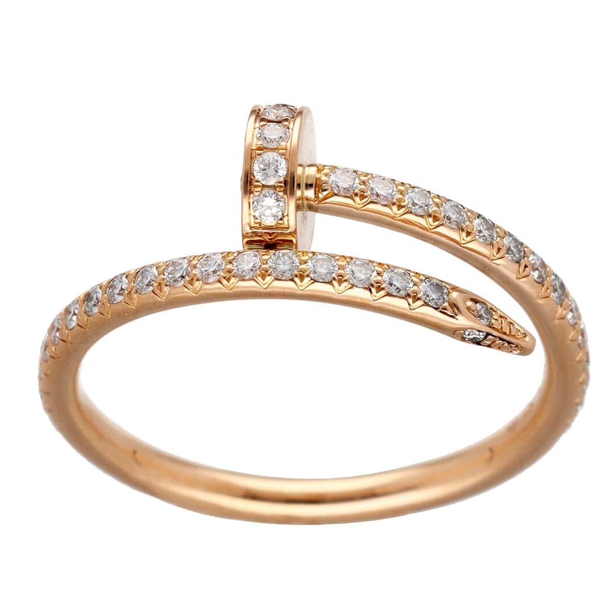 ■ Numéro de produit : 24320802
■Marque : Cartier
■Nom du produit : Bague Juste un Clou SM,Or rose,Diamants
■ Numéro de modèle : B4231400
■Material : Diamant 53P (0,40ct), or rose 750 K18 PG
■Poids : Environ 2,9 g
■ Taille de la bague : EU：53 /