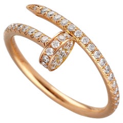 Cartier 53P Diamanten 0,40 Karat K18 Rosa Gold Juste un Clou Ring SM US 6 1/2