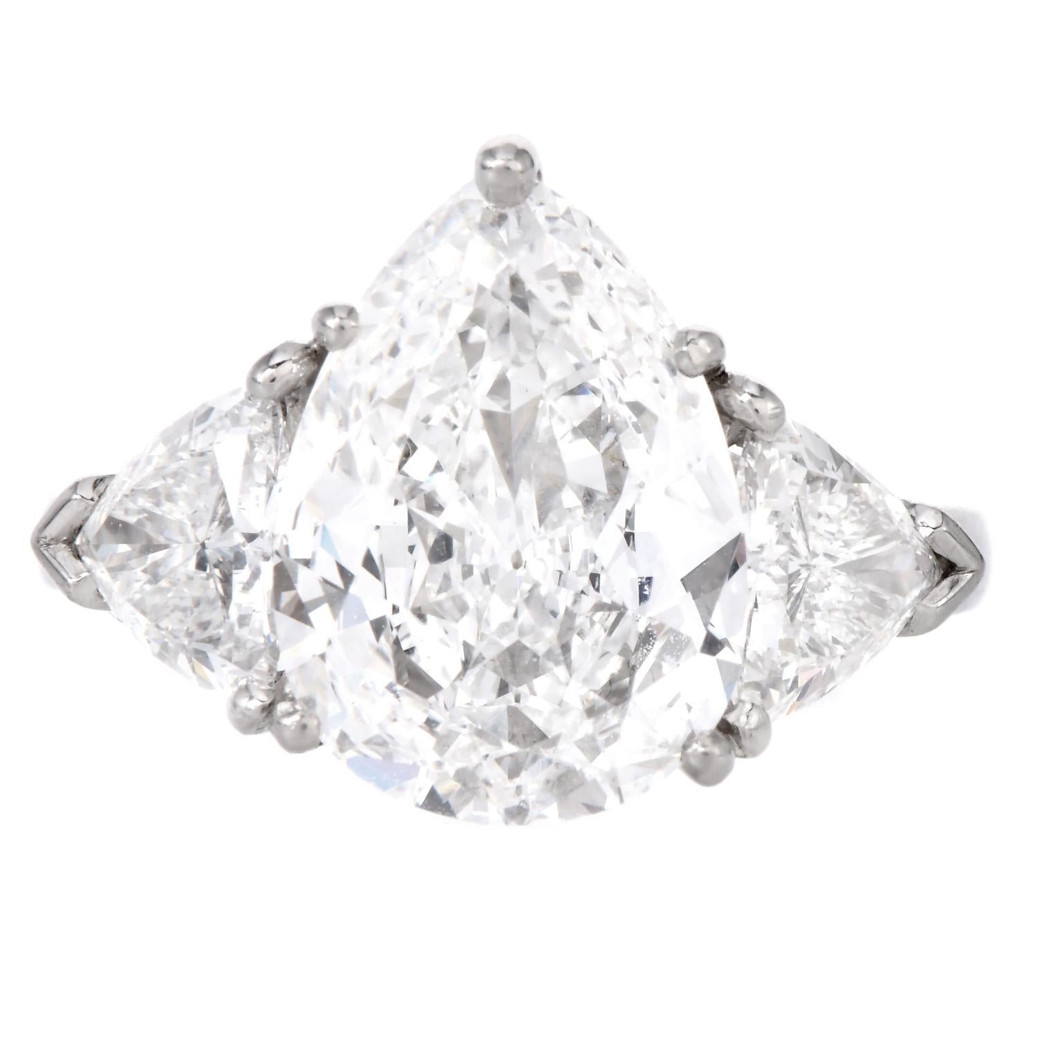 cartier pear diamond ring