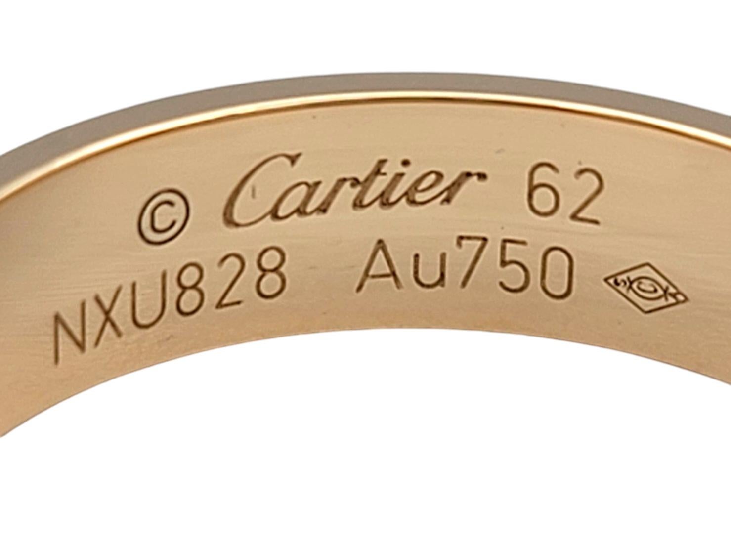 da uomo o donna Anello Cartier Love Band da 5,5 mm in oro rosa lucido 18 carati misura 62 in vendita