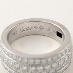 Cartier 6 Carat Diamond 18k White Gold Nigeria Band Ring