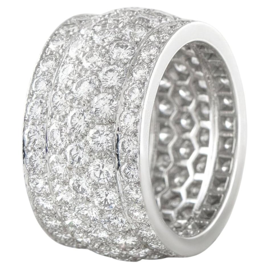 Cartier 6 Carat Diamond 18k White Gold Nigeria Band Ring