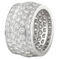 Cartier 6 Carat Diamond 18k White Gold Nigeria Band Ring