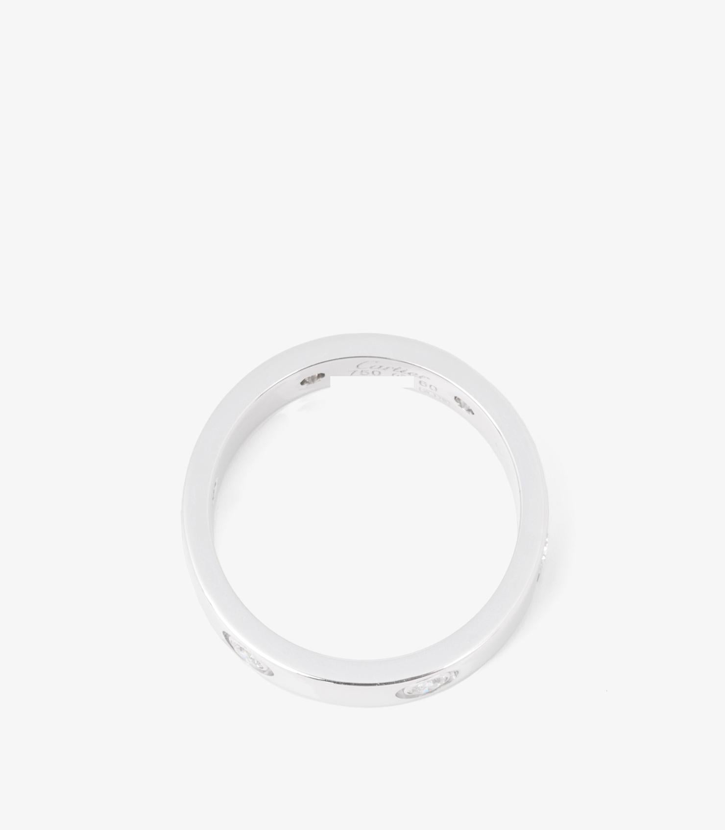 Femenino o masculino Anillo Amor Cartier 6 Diamantes Oro Blanco 18ct