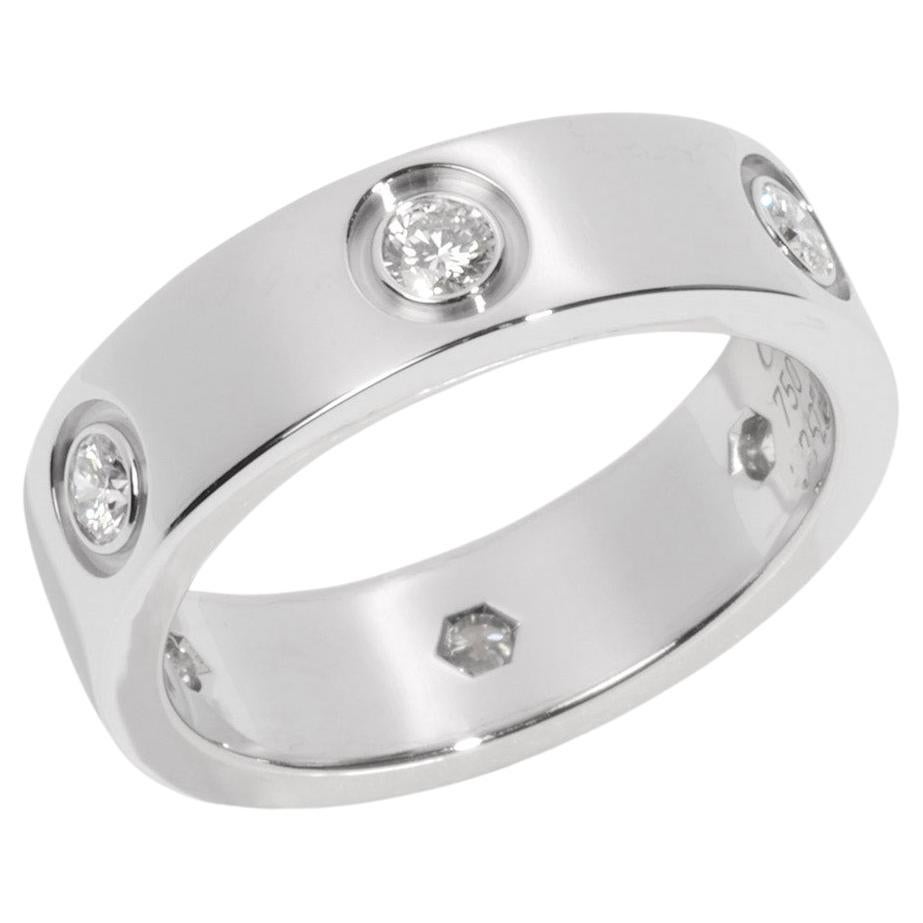 Cartier 6 Diamond 18ct White Gold Love Ring