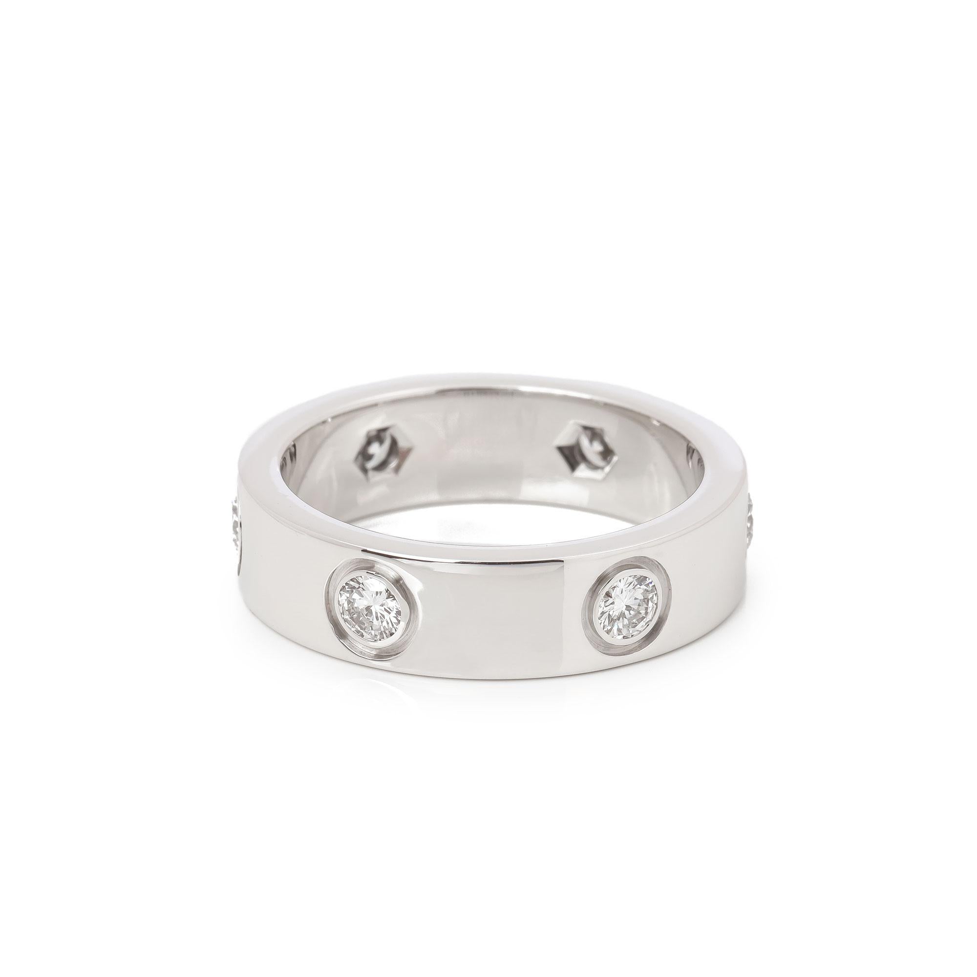 cartier love ring 6 diamonds