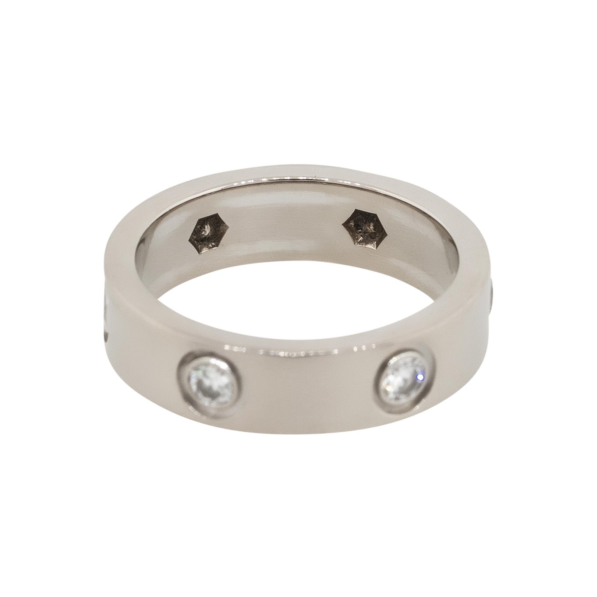 Cartier Anillo Amor 6 Diamantes 18 Quilates En Stock Corte redondo en venta