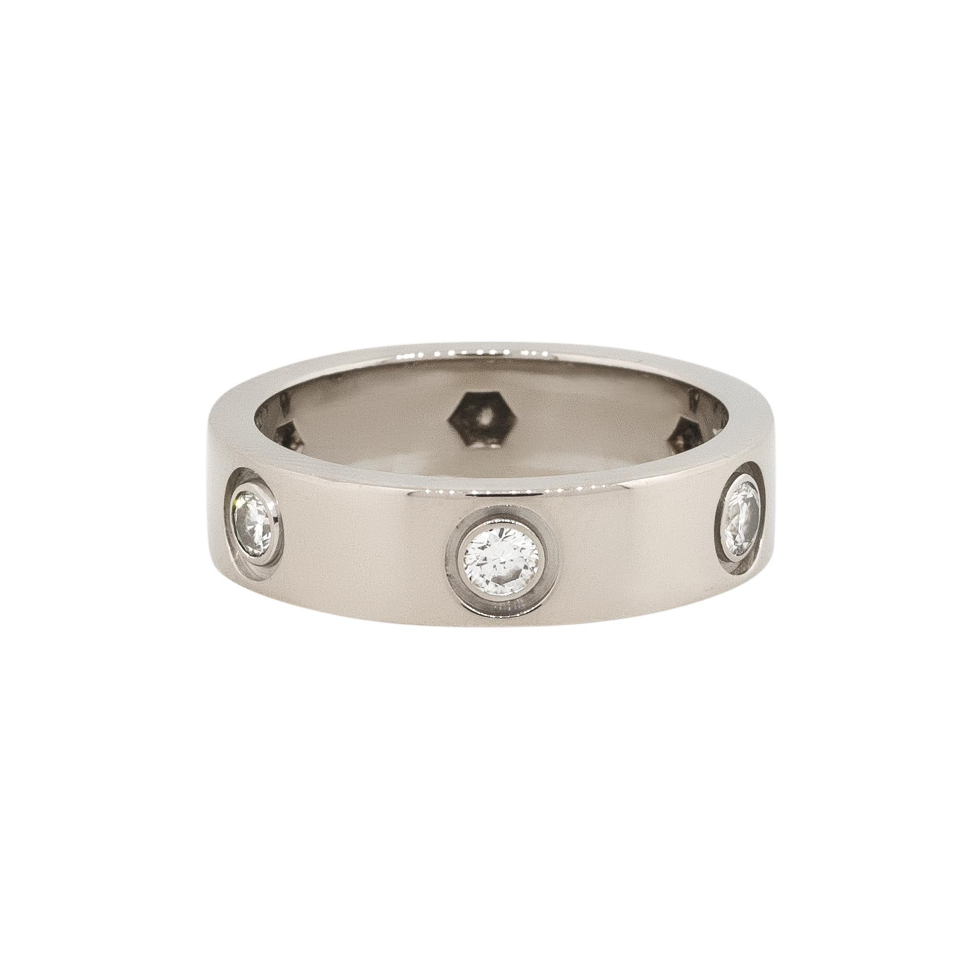 Cartier Anillo Amor 6 Diamantes 18 Quilates En Stock en Excelente estado para la venta en Boca Raton, FL
