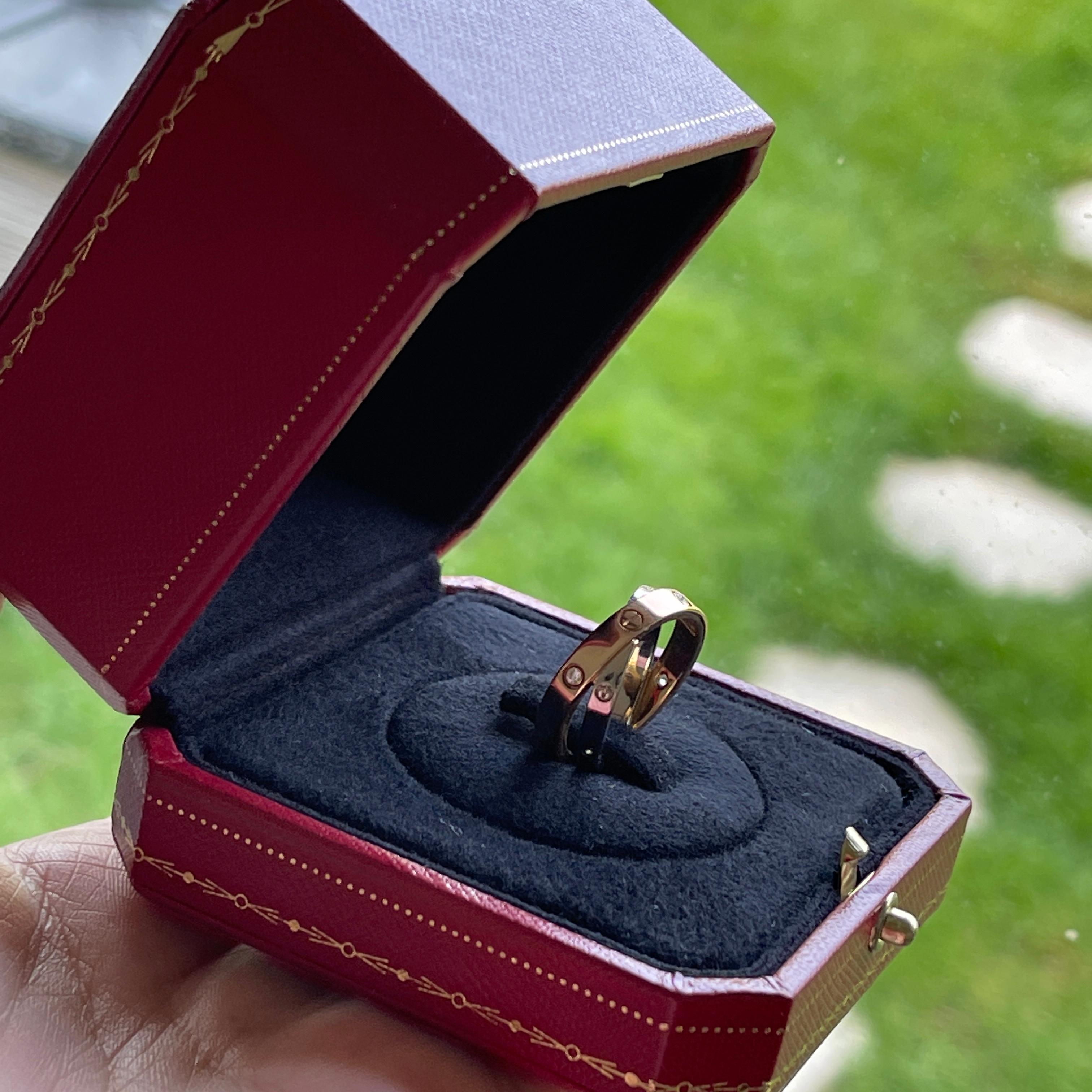 cartier love ring rose gold