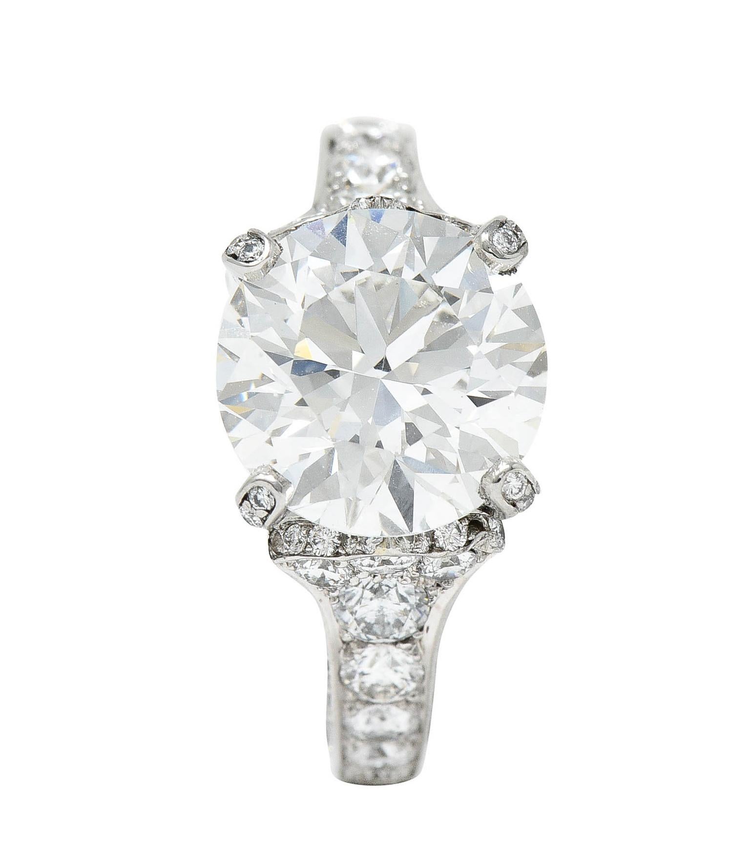Cartier 6.08 Carats Diamond Platinum Engagement Ring GIA 2