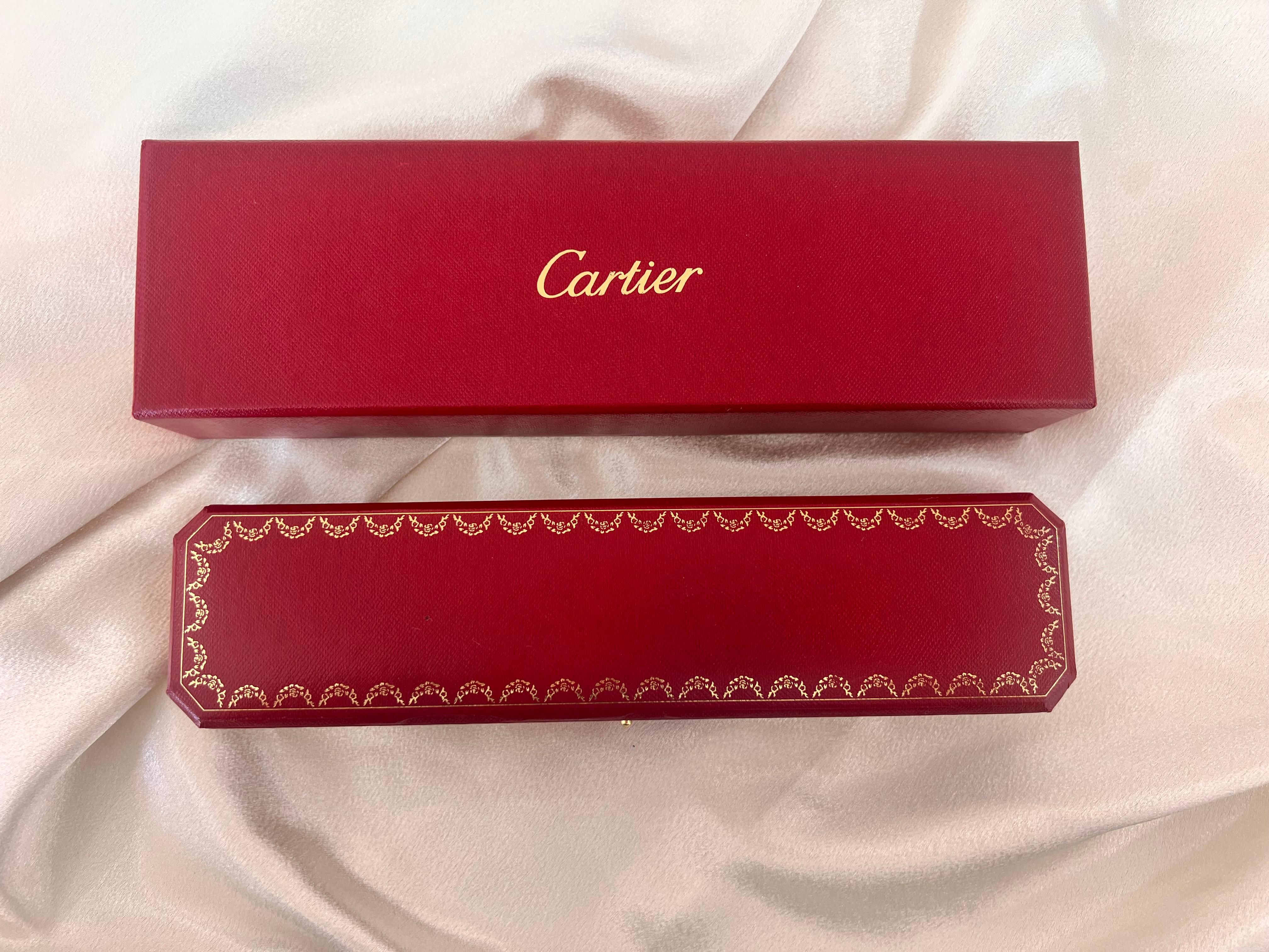 Cartier 6.25ctw VVS Diamond Tulip Tennis Bracelet & Box 950 Platinum 6.75